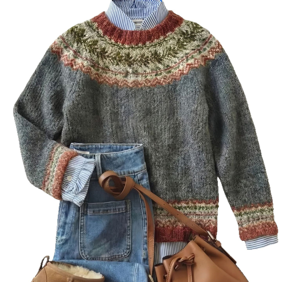 Damen Modischer Pullover mit Fair-Trade-Muster