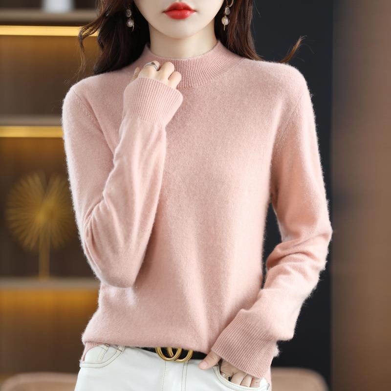 Damen Ultraleichter Mockneck-Feinstrickpullover in Kaschmir‑Optik Drune