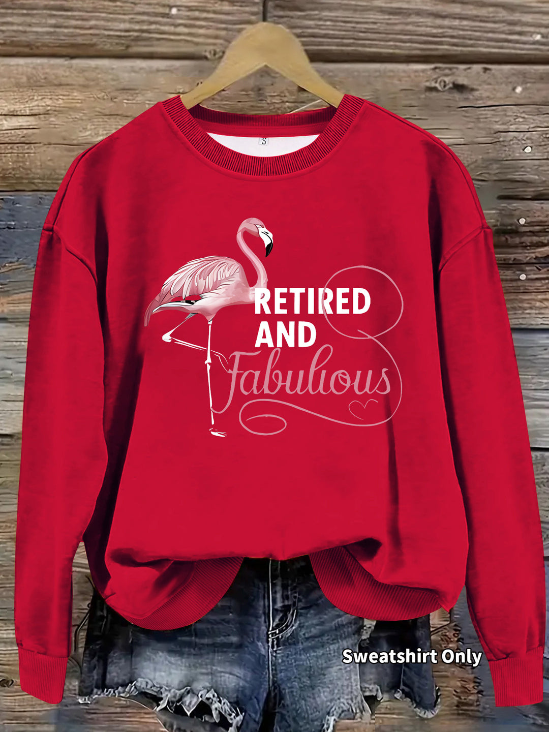 Damen Sweatshirt mit einzigartigem Flamingo-Motiv und inspirierendem Aufdruck Drune