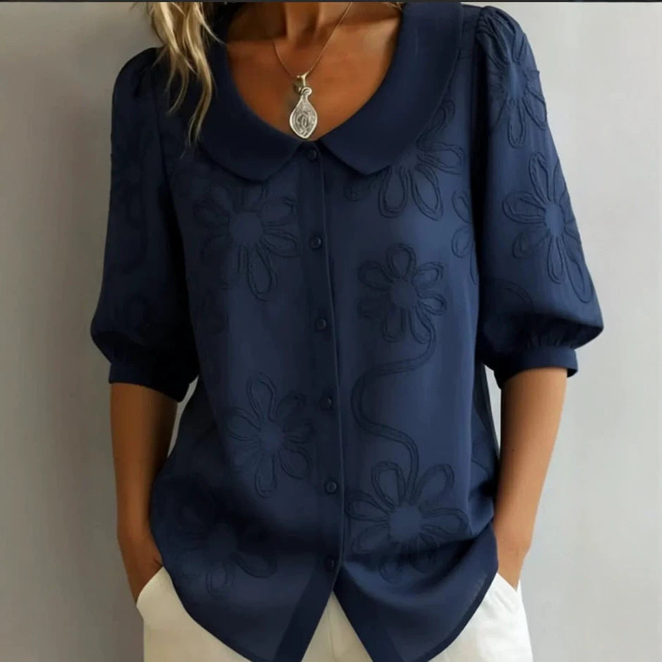 Damen Bluse mit floralem Muster Drune