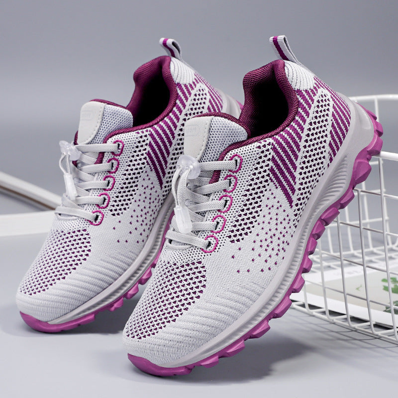 Damen nan gestrickter Slip-On Sportsneaker mit Schnellzug-Kordel Drune