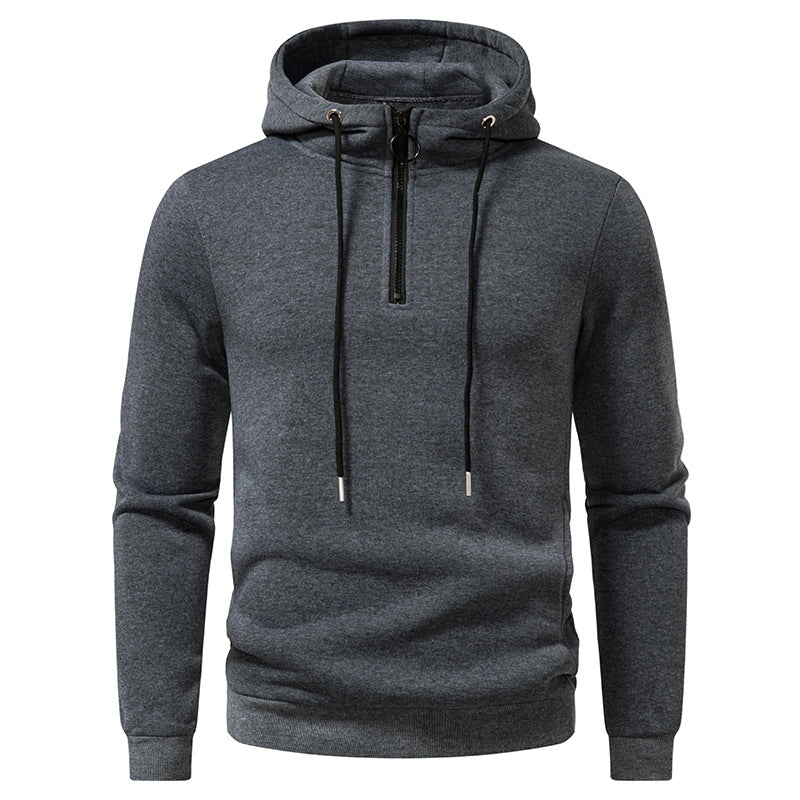 Herren Kapuzenpullover mit modernem Reißverschluss und atmungsaktivem Material Drune