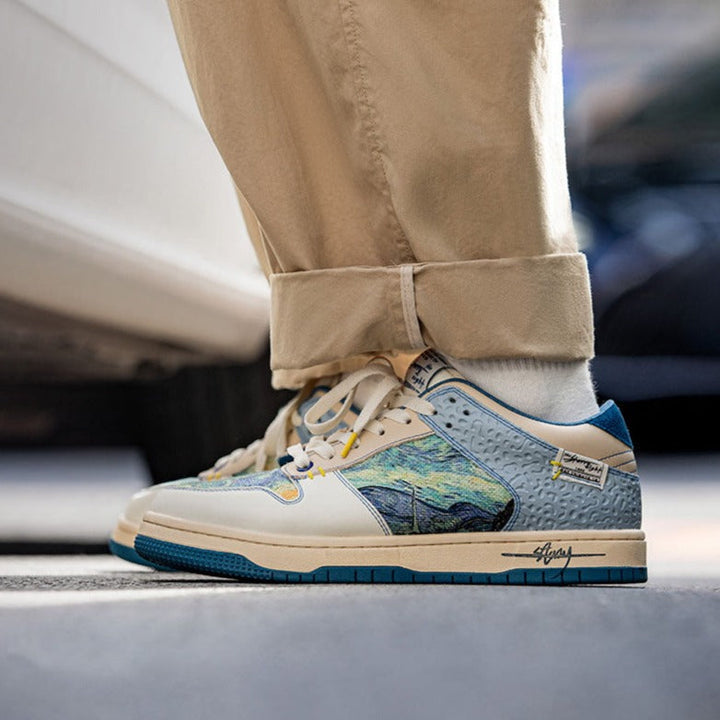 Drune | Gogh Starry Night Inspirierte Sneakers