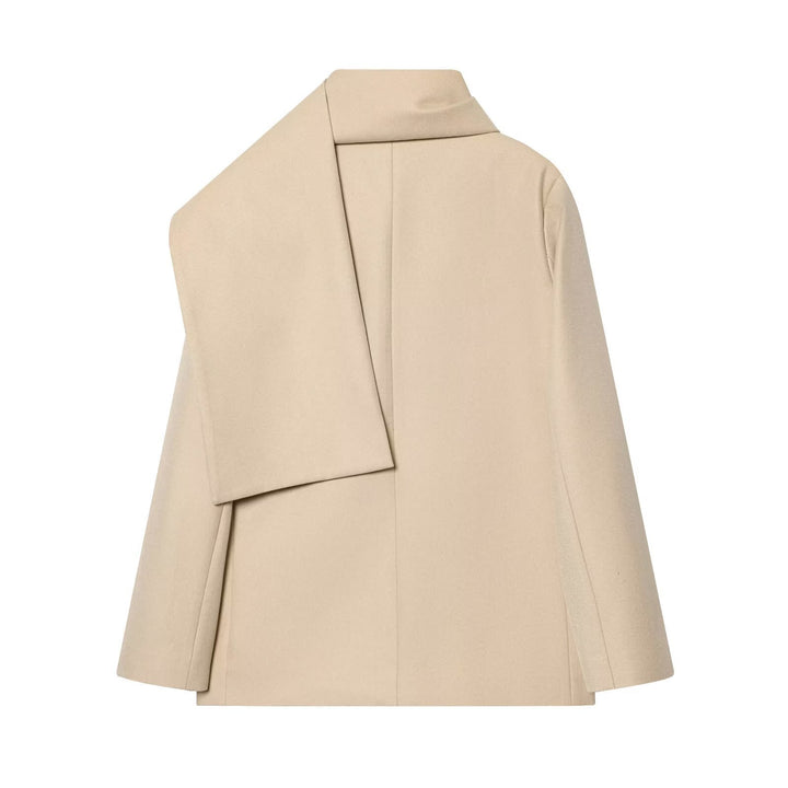 Damen Cape-Mantel mit integriertem Schalkragen und Ein-Knopf-Verschluss Drune
