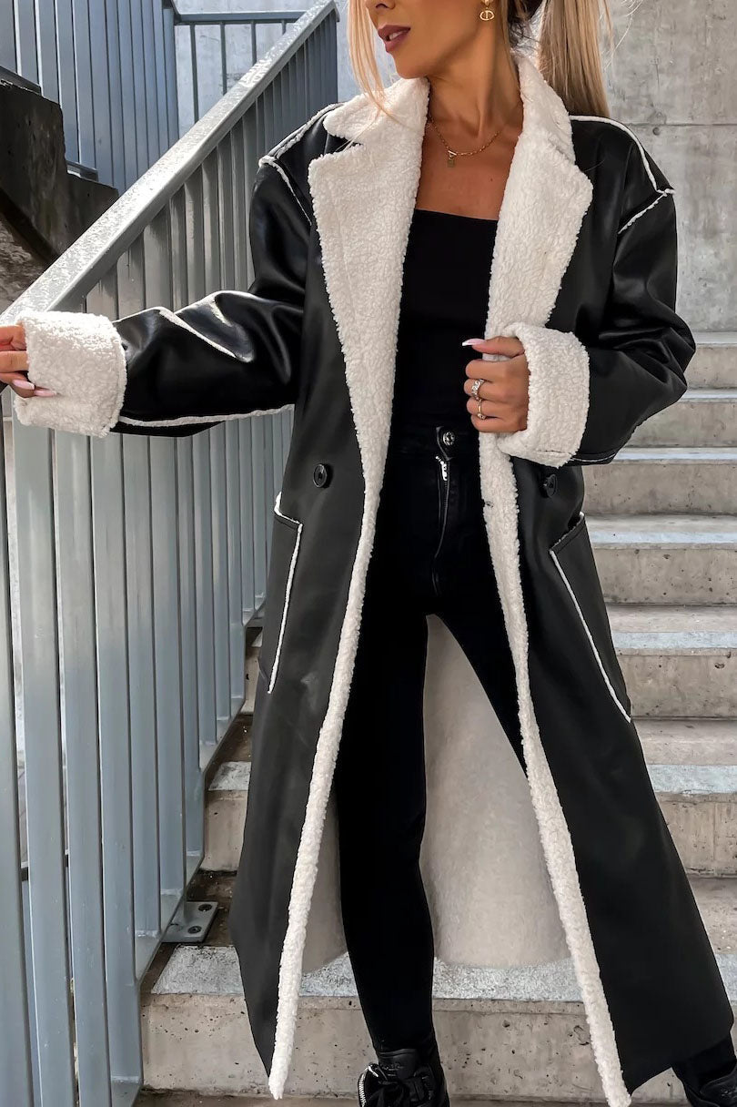 Drune | Lange Linie Fleece Mantel
