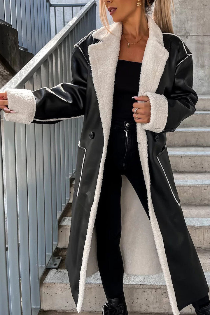 Drune | Lange Linie Fleece Mantel