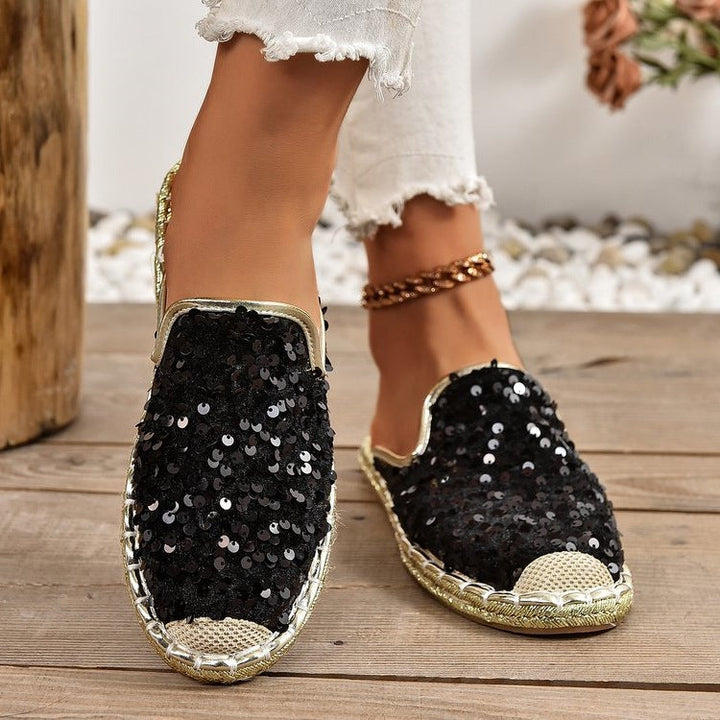 Damen Glitzernde Espadrilles mit bequemer Einlegesohle Drune