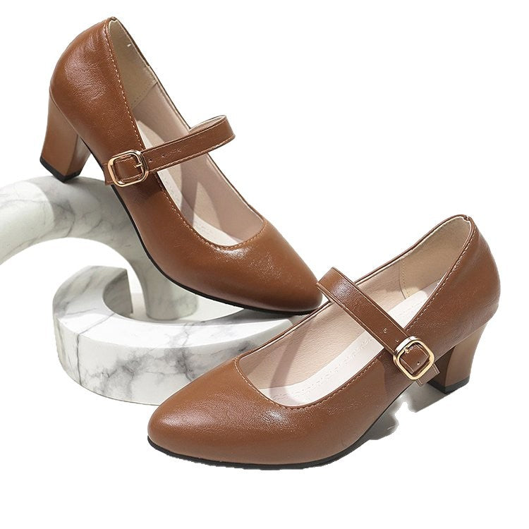 Damen Mary Jane Pumps mit modischem Riemendesign Drune