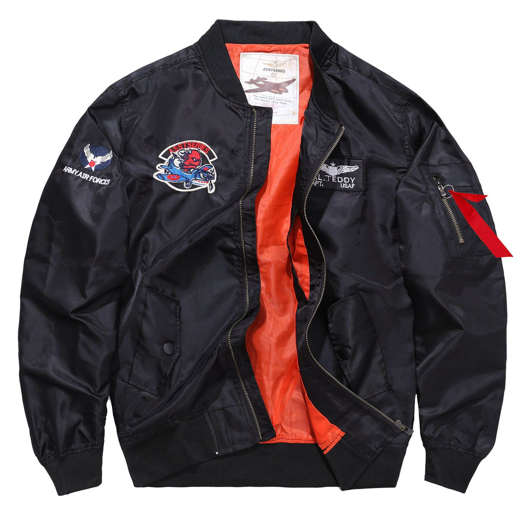 Men's  military patch nylon pilot bomber jacket Drune
