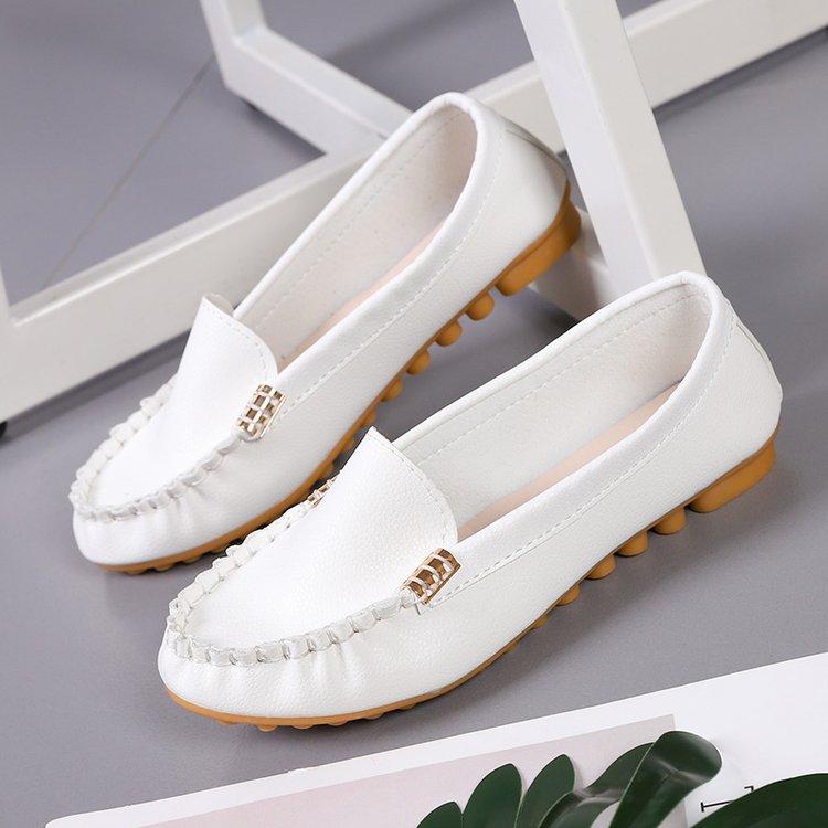 Damen Veloursleder-Mokassin mit profiliertem Gummisohlen-Design und Ziernaht Drune