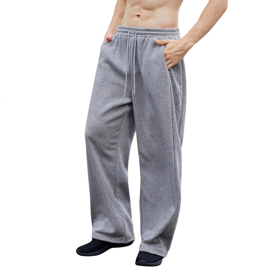 Unisex weite Sweatpants mit elastischem Bund, breitem Bein, Kordelzug und verdeckten Seitentaschen Drune