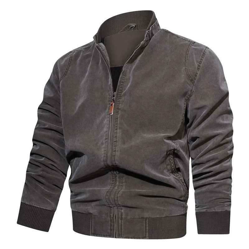 Herren Lässige Bikerjacke aus strapazierfähigem Material Drune