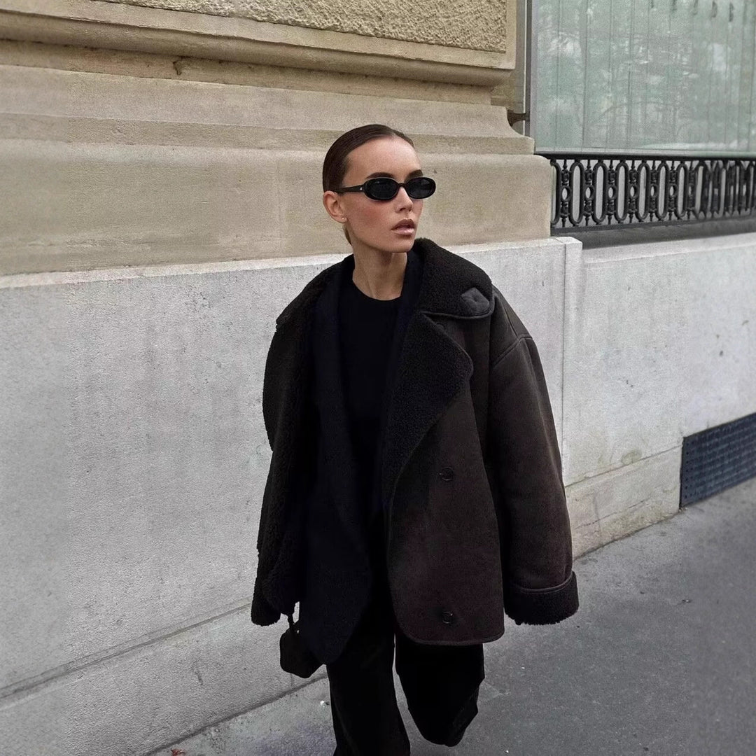Damen Modische Fleecejacke mit kuscheligem Innenfutter Drune