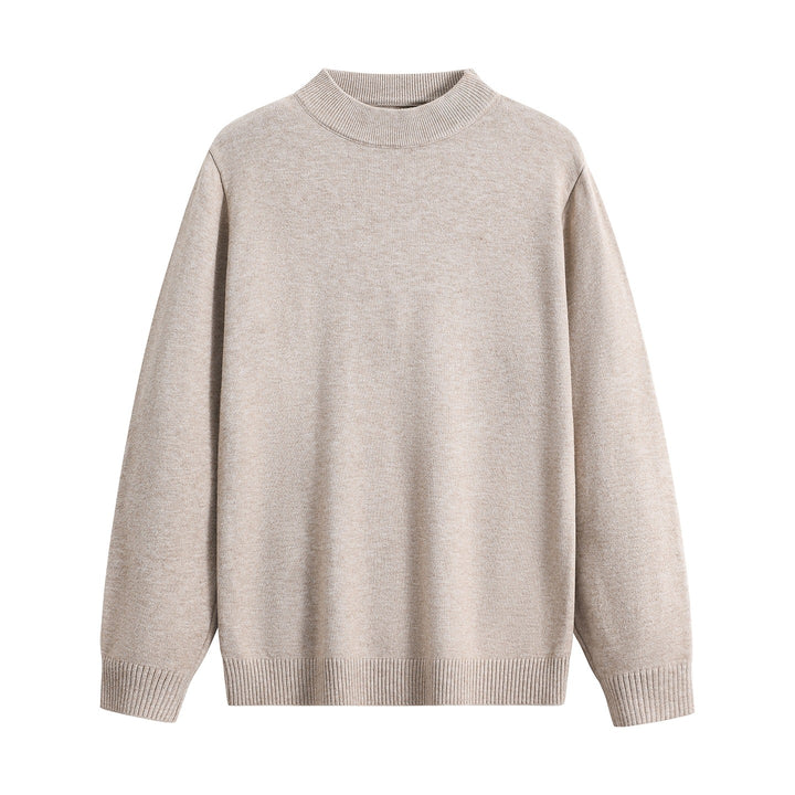 Unisex Oversize Rundhals-Pullover aus schwerer Baumwollmischung mit gerippten Bündchen Drune