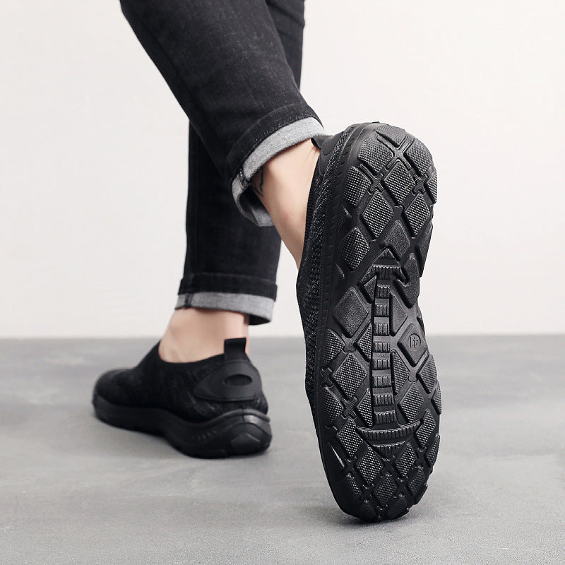 Damen atmungsaktive Slip-On Sneakers mit elastischem Einsatz Drune