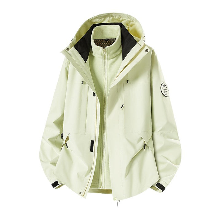 Herren Wetterfeste technische Softshell‑Trekkingjacke mit Kapuze und isolierendem Inneneinsatz Drune