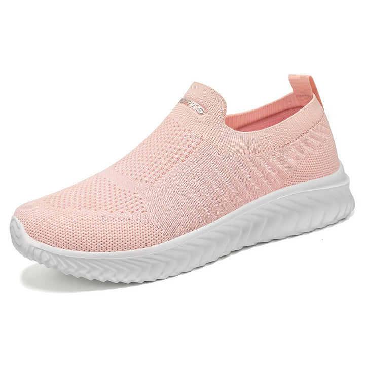 Damen Luftige Slip-On Sneakers mit flexiblem Strickoberteil Drune
