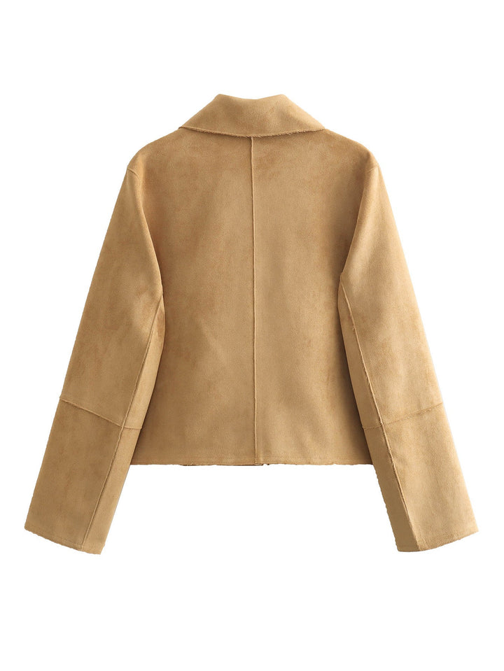Damen Dünne Wildlederjacke Drune