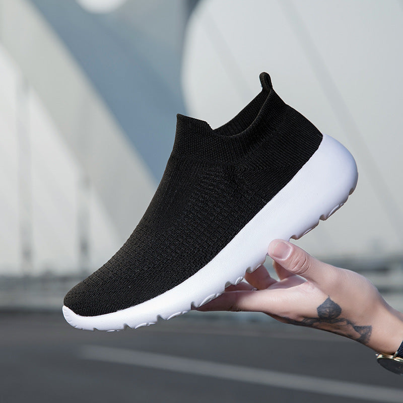 Unisex nan nahtloser Sockensneaker mit atmungsaktiver dreidimensionaler Strickkonstruktion und stoßdämpfender Flexsohle Drune
