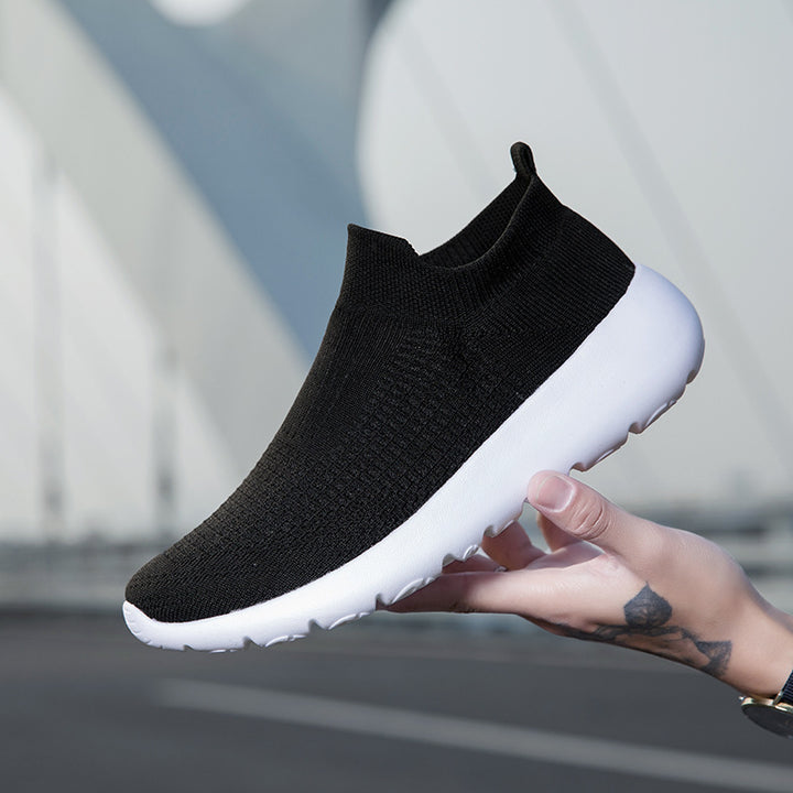 Unisex nan nahtloser Sockensneaker mit atmungsaktiver dreidimensionaler Strickkonstruktion und stoßdämpfender Flexsohle Drune