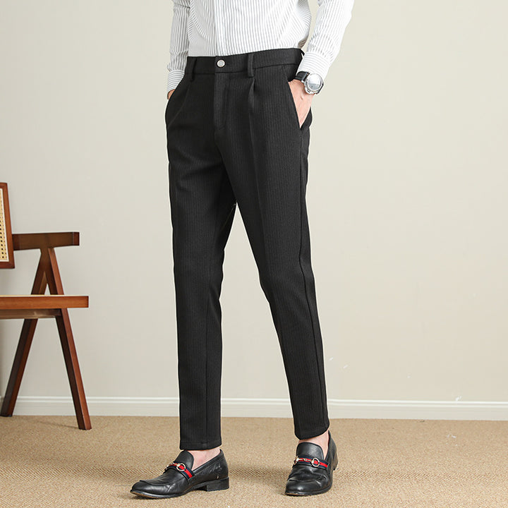 Herren Moderne Business-Hose mit eleganter Nadelstreifenoptik Drune