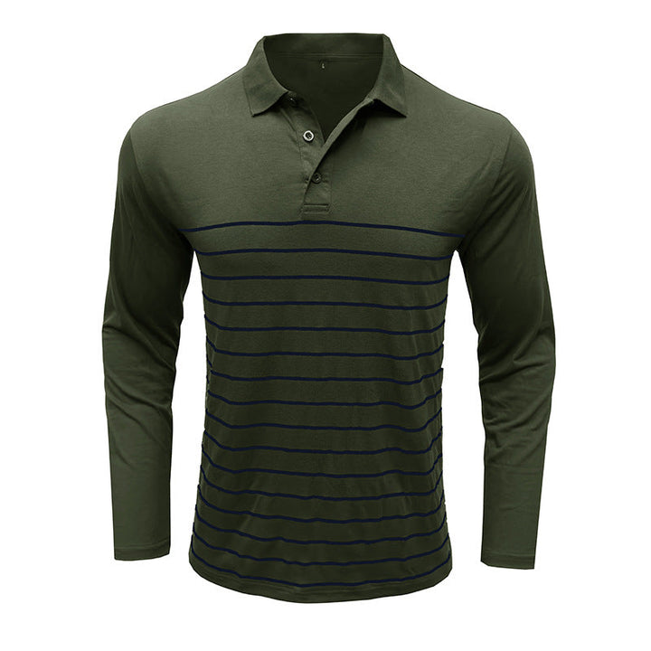 Drune | Pique Pullover Slim Passform Baumwollstrick Elegantes Streifenmuster