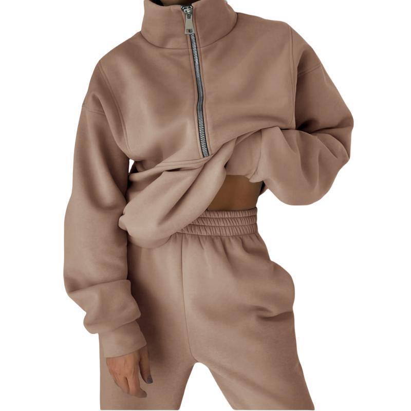 Damen Sweatshirt mit hohem Kragen und Reißverschluss Drune