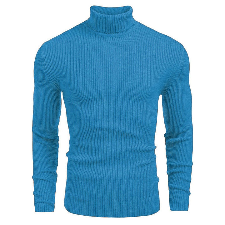 Herren Rollkragenpullover aus feinem Rippstrickmaterial Drune