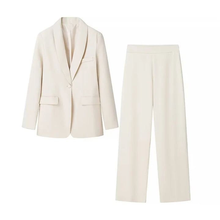 Damen nan taillierter Longblazer mit Schalkragen, verdecktem Knopfverschluss und Pattentaschen Drune