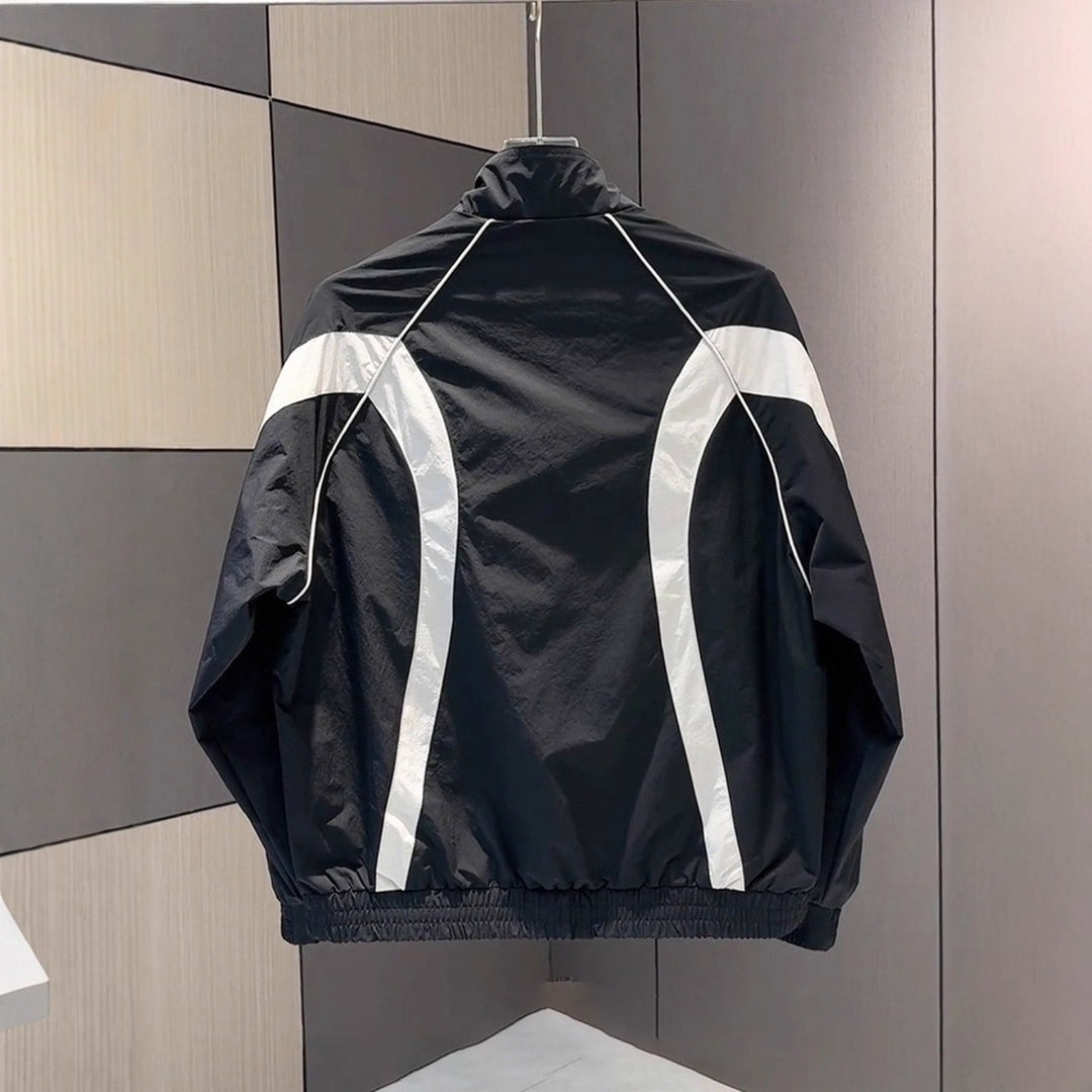 Herren Moderne Sportjacke mit hohen Kragen Drune