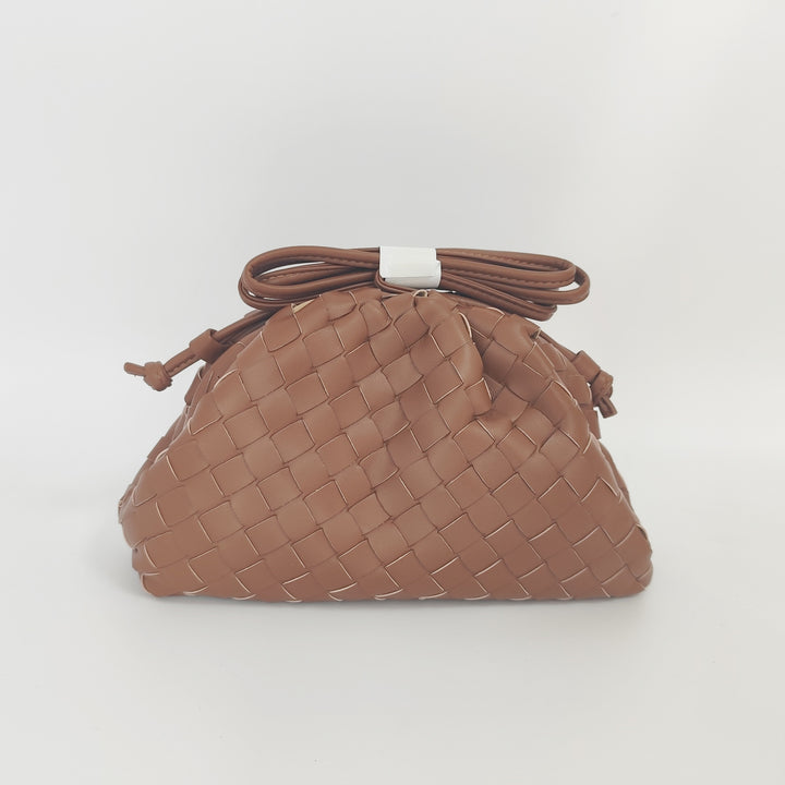 Drune | Leder Umhängetasche für Damen - Minimalistische Gewebte Tasche