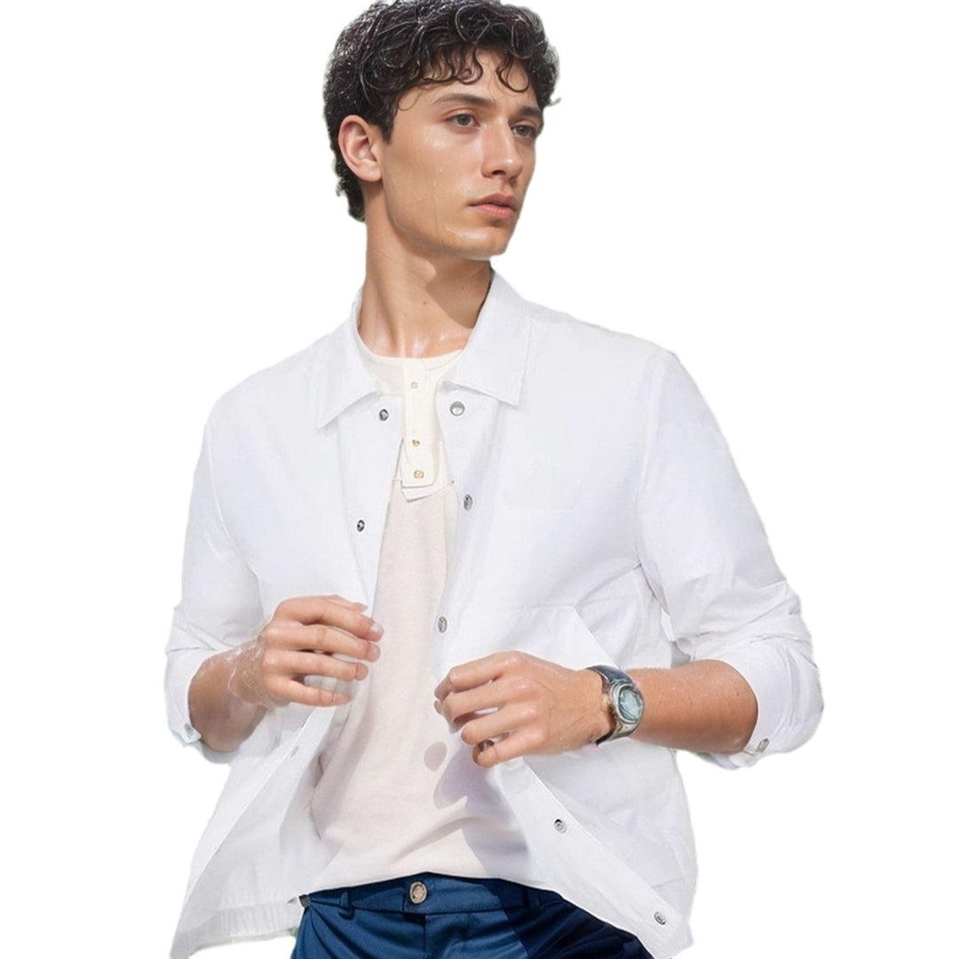 Herren lässige Outdoor-Jacke mit praktischem Druckknopfverschluss und atmungsaktivem Material Drune