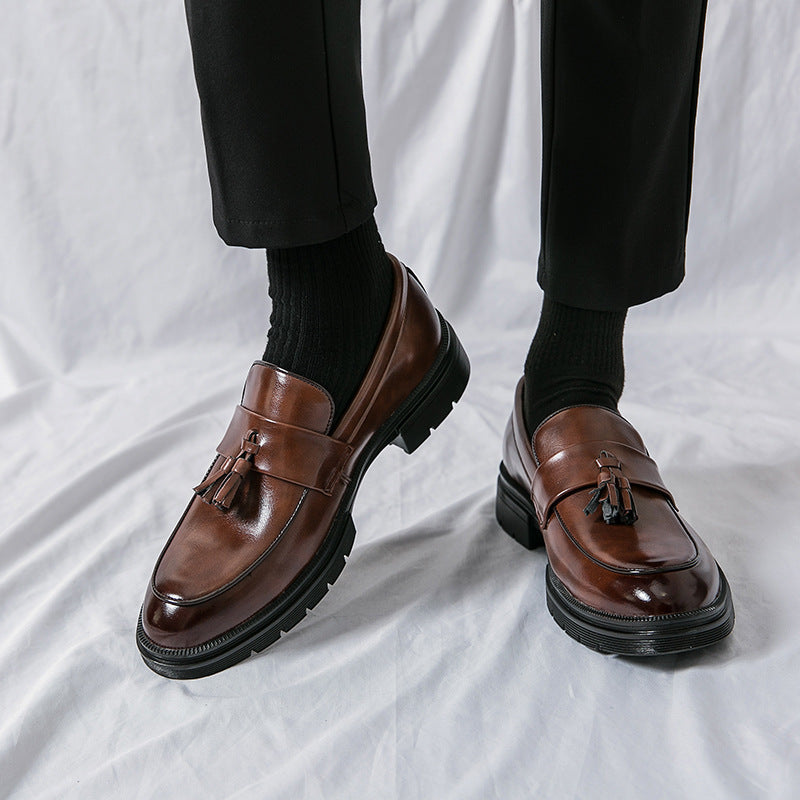 Damen elegante Loafers mit Quasten und hochwertigem Leder Drune