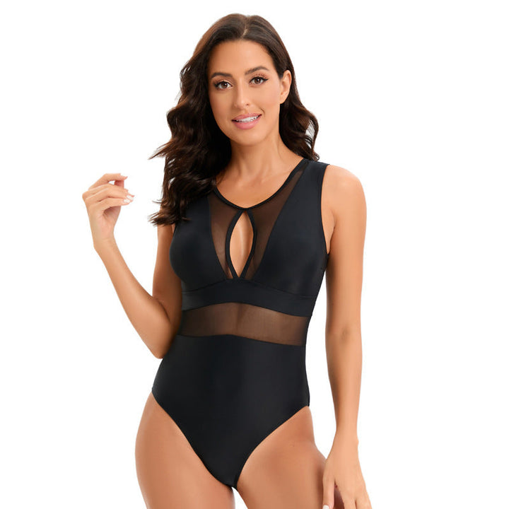 Damen Cut-Out Einteiler Badeanzug Drune