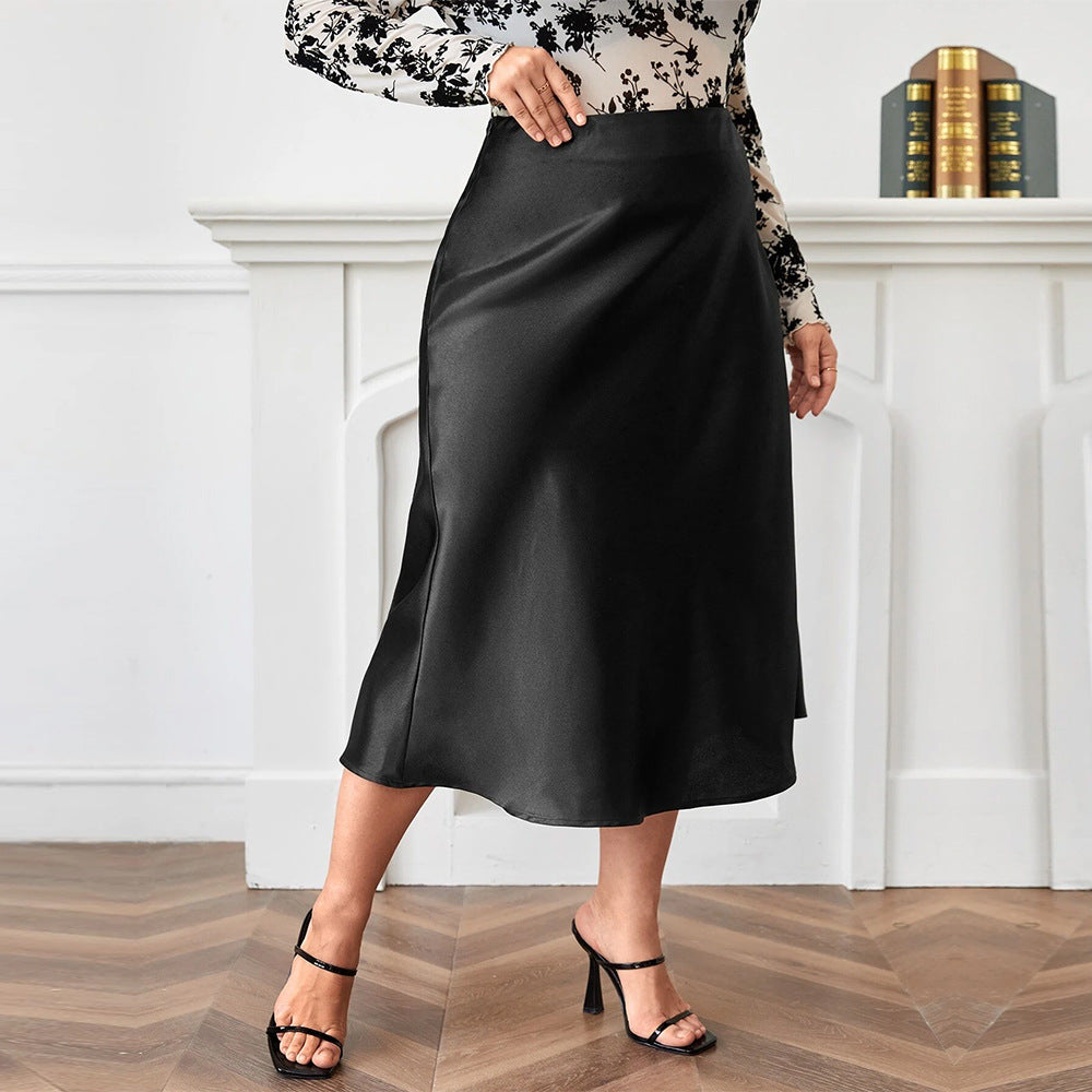 Damen Satinrock Drune