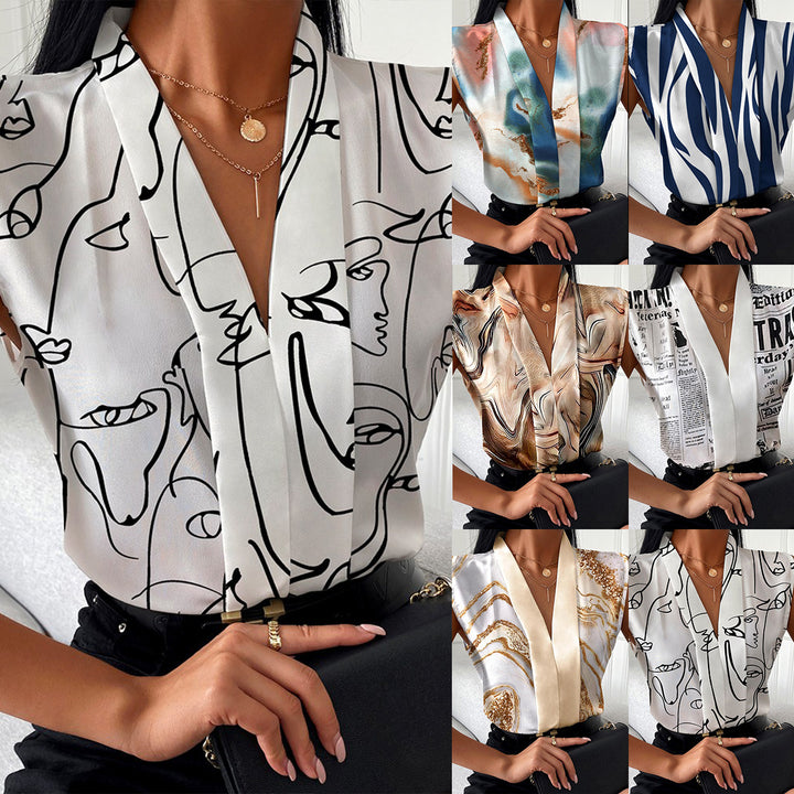 Damen Stilvolle Ärmellose Bluse Drune