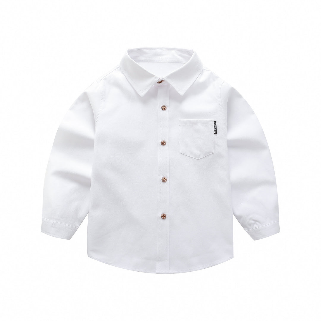 Unisex Langarmbluse mit modischer Brustapplikation Drune