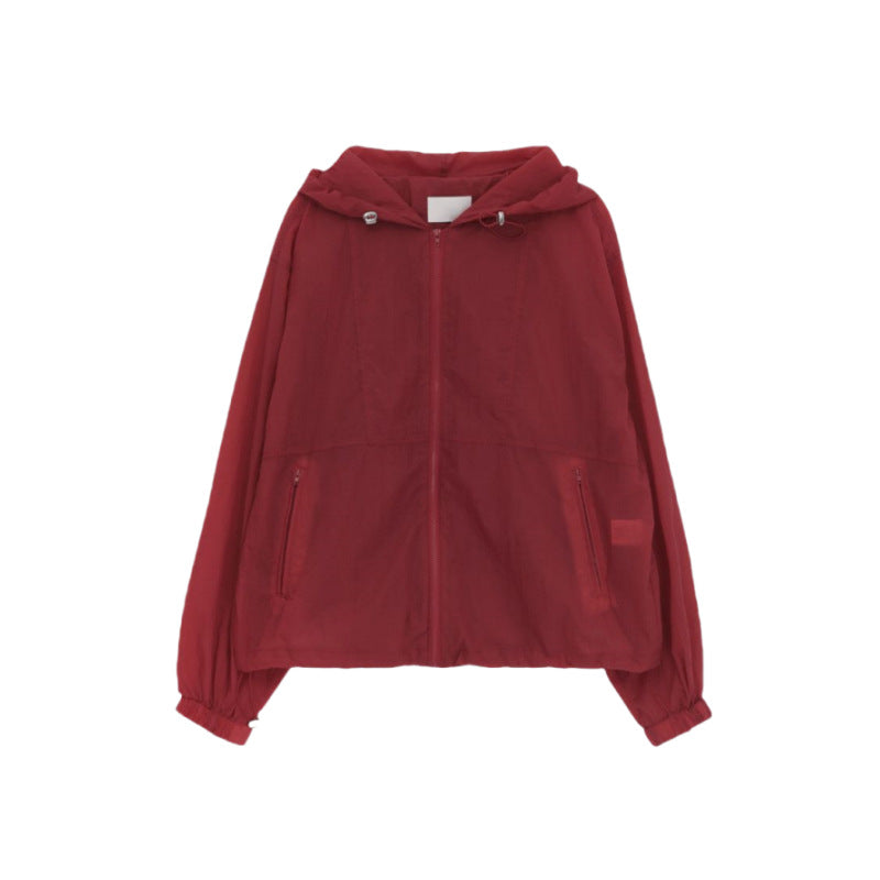 Damen bequeme und funktionale Übergangsjacke mit Kapuze Drune