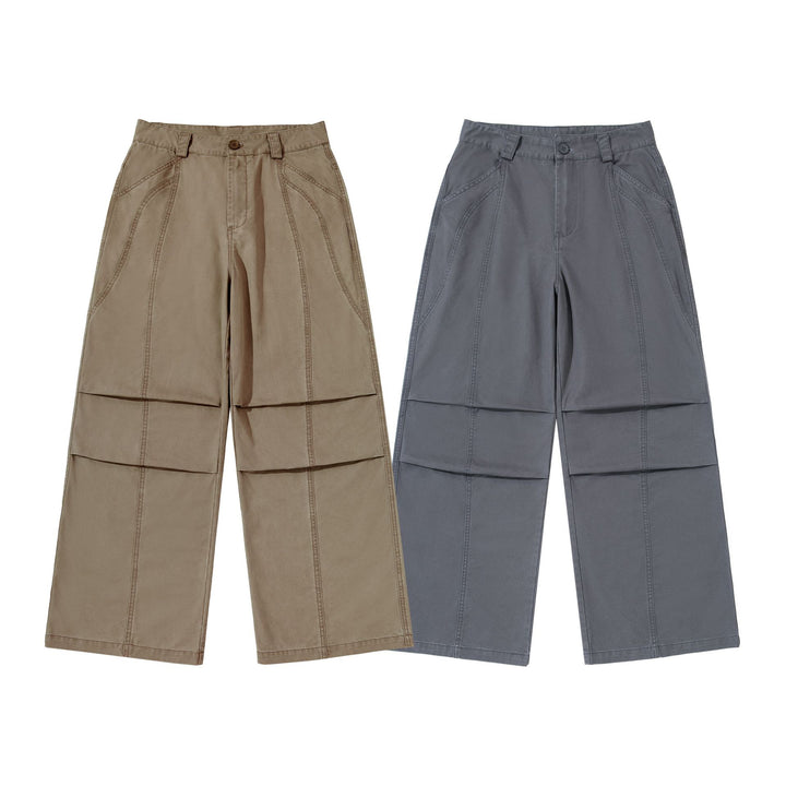 Damen High‑Waist Cargoculotte mit geraden Panelnähten Drune