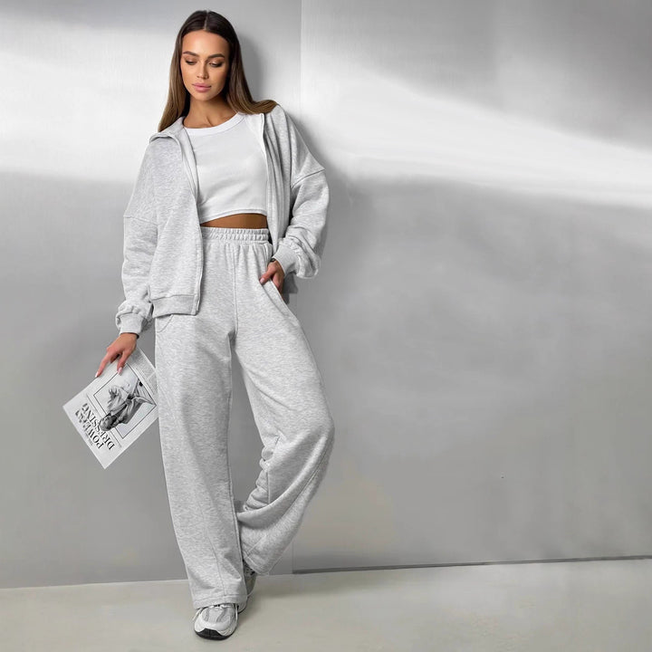 Damen Freizeit Hoodie Set Drune
