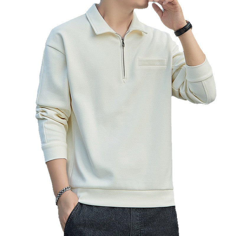 Herren Halbzip-Sweatshirt mit Polokragen und Brustleistentasche Drune