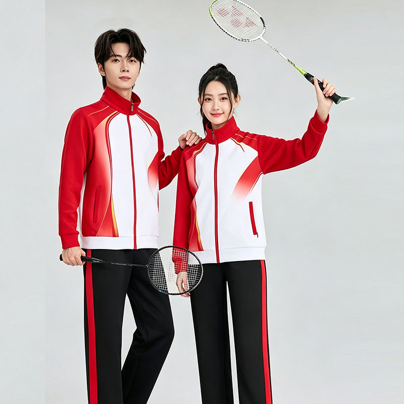 Unisex Badminton-Trainingsset mit Funktionspolo und sportlicher Jogginghose Drune