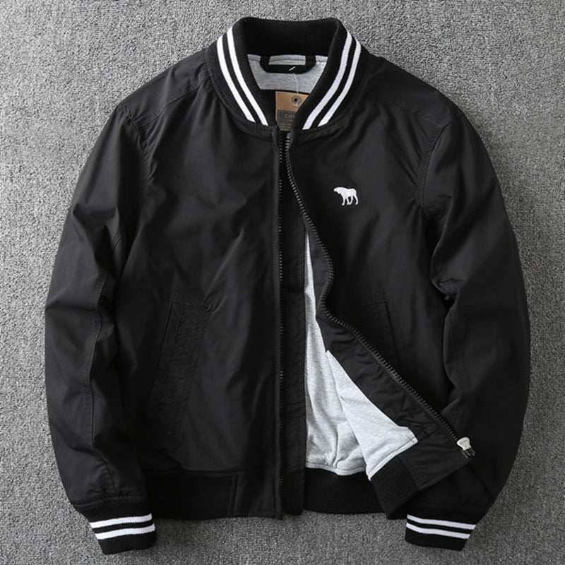 Herren Sportliche Bomberjacke mit praktischen Taschen und elastischen Bündchen Drune