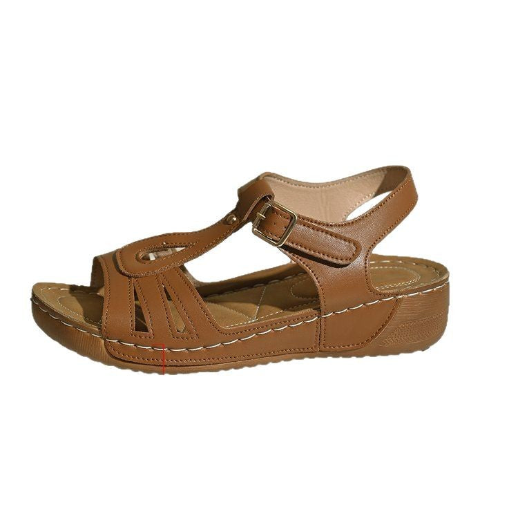 Damen Fußbett-Sandalen mit verstellbarem Riemen und elegantem Designs Drune