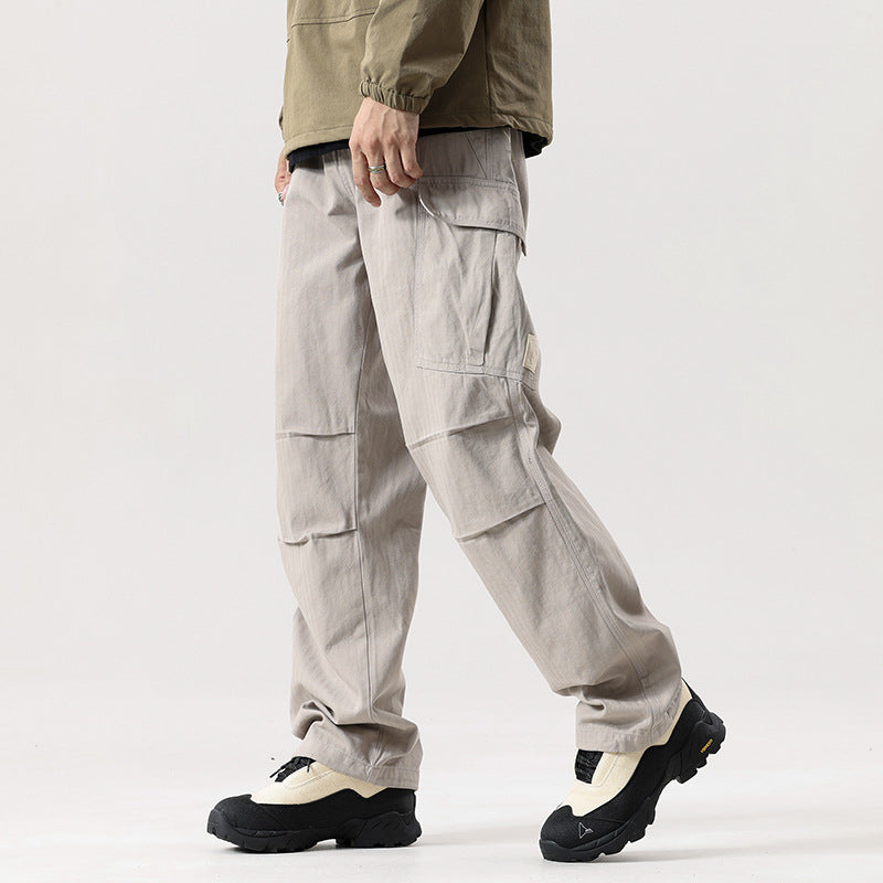 Herren Weite Cargo-Hose mit verstärkten Kniepaneelen und Multifach‑Taschen Drune