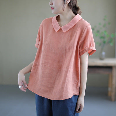Drune | Leinen Vintage Bluse für Damen - Stilvolle und Bequeme Bluse