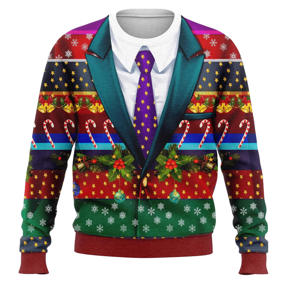 Damen Festlicher Weihnachts-Pullover im Anzug-Stil Drune