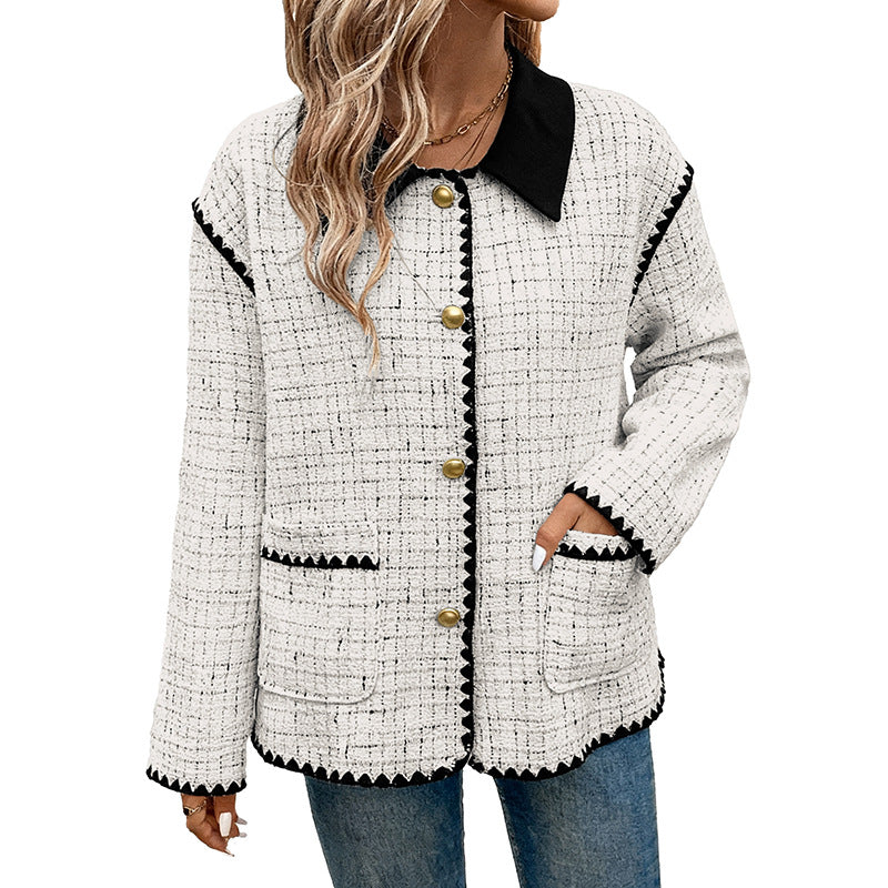 Damen Modische Tweedjacke Drune