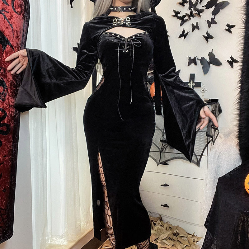 Damen figurbetonte Bluse mit Rüschendetails und Schnürung Drune