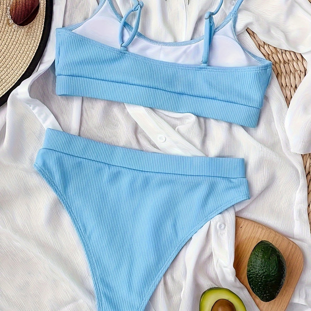 Damen Hochtailliertes Bikini-Set mit feuchtigkeitsableitendem Material Drune